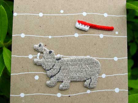 Embroidery Hippo