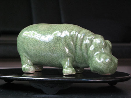 Hippopotamus Ceramic Object