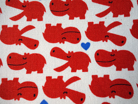 Hippo print red