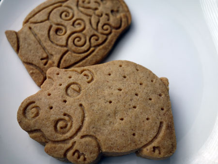 Artisan Biscuits Two by Two hippo-shaped all-butter malted milk biscuits