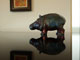 Ceramique Raku Hippo cuivre