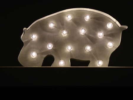 GREY HIPPO LED LAMP