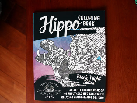 Hippo COLORING BOOK Black Night Edition