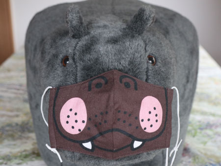 animal mask 1 hippopotamus