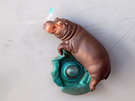 Asahiyama Zoo Figurine hippo KAIYODO