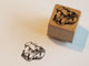 rubber stamp hippo face