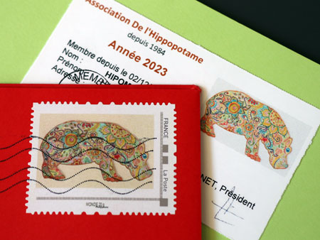 ADH stamp and member's card