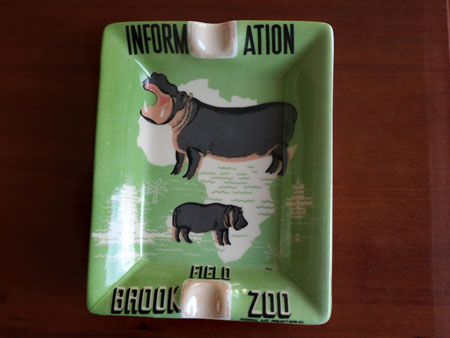 art ashtray Hippos at Brookfield Zoo