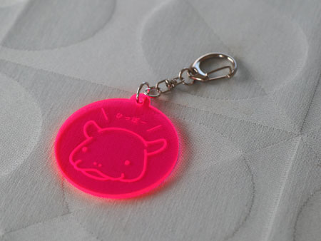 hippo acrylic keychain