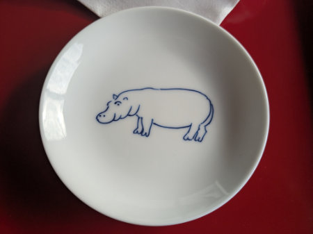 かば豆皿　三川内焼き