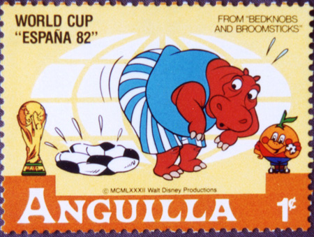 football hippo stamp