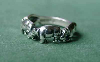 かばの輪の指輪 [ Hippo Circles Ring ]