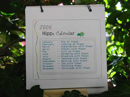 2006Hippo Calendar hp02865