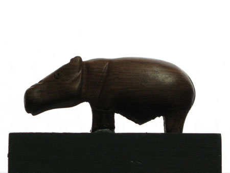 African Small wooden Hippo