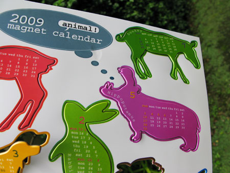 Magnet Animal Calendar 2009