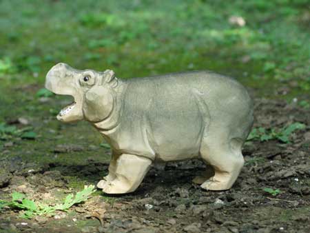 Small Wooden Hippo