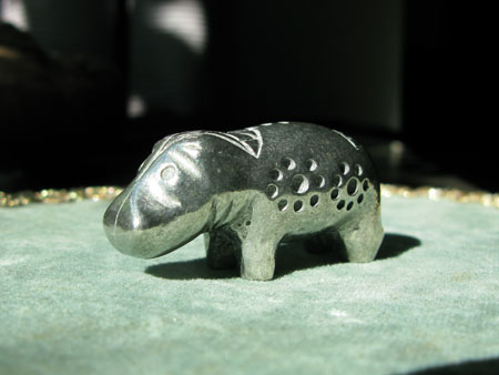 Egyptian Hippo metal figurine