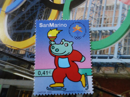 Salt Lake 2002 San Marino stamp