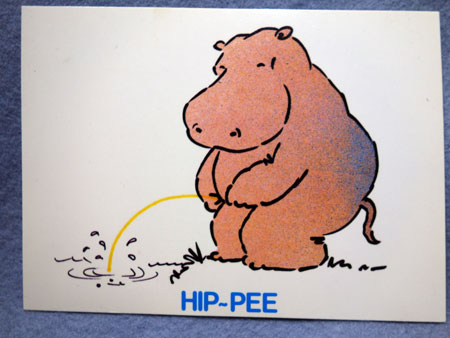 Postcard HIP-PEE by Silvey Jex