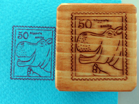rubber stamp hippo's smile by Orang de Utan