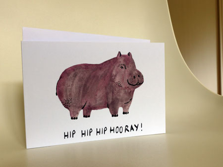 greeting card HIP HIP HIP HOORAY!