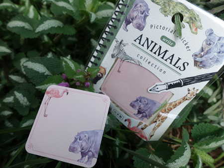 Pictorial Sticker write ANIMALS collection