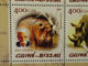 ギニアビザウ切手 シュバイツア博士と動物