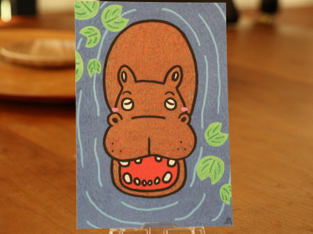 札幌円山動物園　とうもろこし　ポストカード