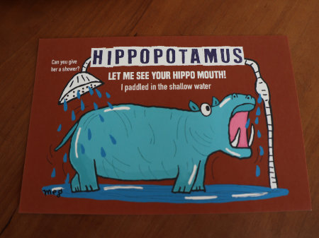 MEG FACTORY　HIPPOPOTAMUS ポストカード