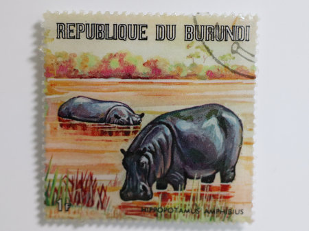 切手のマグネット　ブルンジ共和国